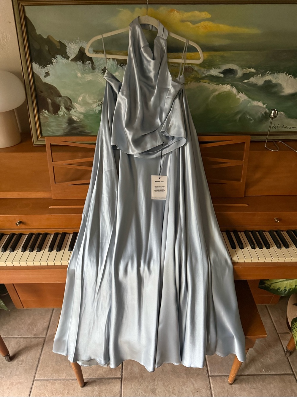 Reformation - Sera Silk Two Piece - light blue
